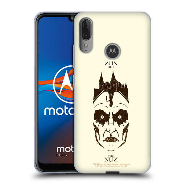 The Nun Valak Graphics Double Exposure 2 Soft Gel Case for Motorola Moto E6 Plus