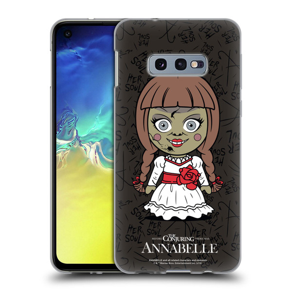 Annabelle Graphics Character Art Soft Gel Case for Samsung Galaxy S10e