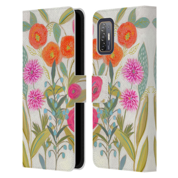 Suzanne Allard Floral Art Joyful Garden Plants Leather Book Wallet Case Cover For HTC Desire 21 Pro 5G