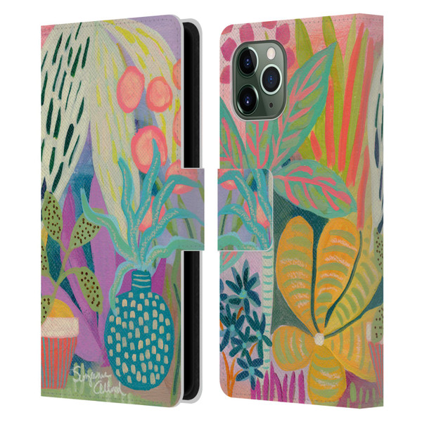 Suzanne Allard Floral Art Palm Heaven Leather Book Wallet Case Cover For Apple iPhone 11 Pro