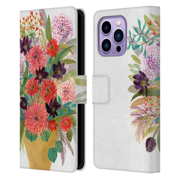Suzanne Allard Floral Art Celebration Leather Book Wallet Case Cover For Apple iPhone 14 Pro Max