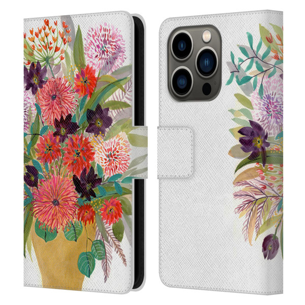 Suzanne Allard Floral Art Celebration Leather Book Wallet Case Cover For Apple iPhone 14 Pro