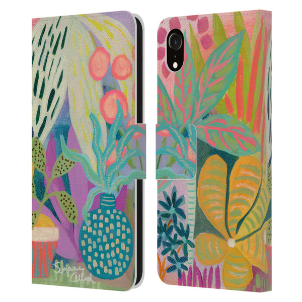 Suzanne Allard Floral Art Palm Heaven Leather Book Wallet Case Cover For Apple iPhone XR