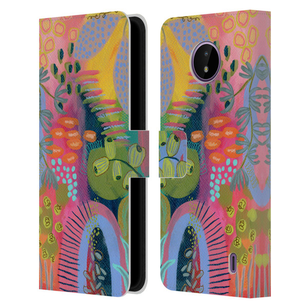 Suzanne Allard Floral Art Seed Pod Leather Book Wallet Case Cover For Nokia C10 / C20