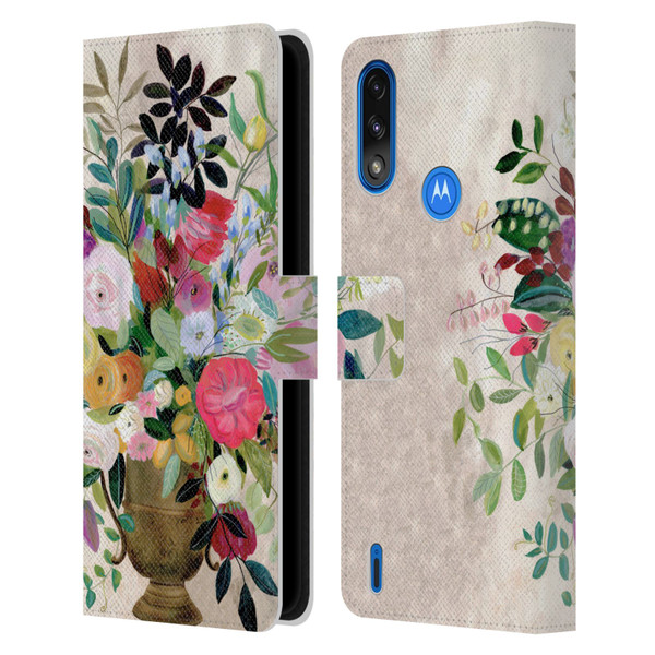 Suzanne Allard Floral Art Beauty Enthroned Leather Book Wallet Case Cover For Motorola Moto E7 Power / Moto E7i Power