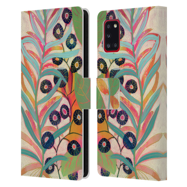 Suzanne Allard Floral Art Joyful Garden Flower Leather Book Wallet Case Cover For Samsung Galaxy A31 (2020)