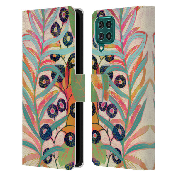 Suzanne Allard Floral Art Joyful Garden Flower Leather Book Wallet Case Cover For Samsung Galaxy F62 (2021)
