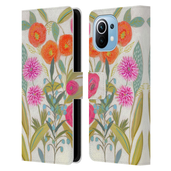 Suzanne Allard Floral Art Joyful Garden Plants Leather Book Wallet Case Cover For Xiaomi Mi 11