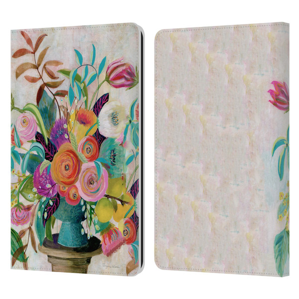 Suzanne Allard Floral Graphics Charleston Glory Leather Book Wallet Case Cover For Amazon Kindle Paperwhite 1 / 2 / 3