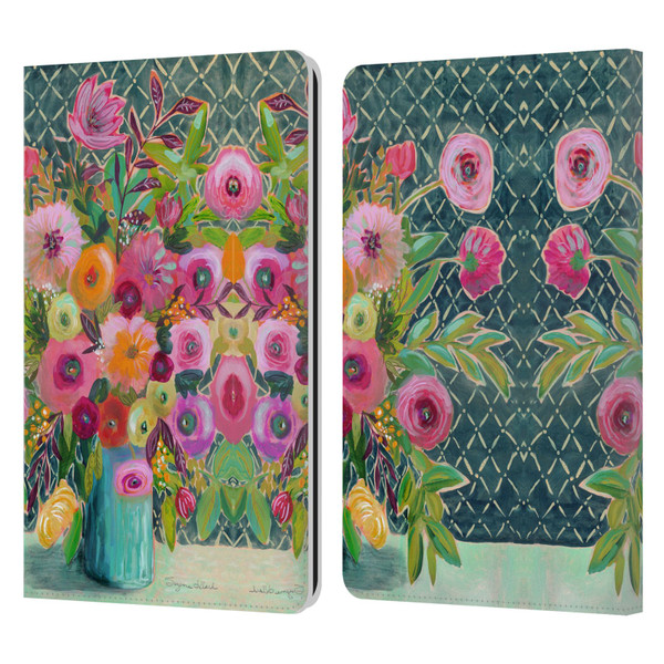 Suzanne Allard Floral Graphics Hope Springs Leather Book Wallet Case Cover For Amazon Kindle Paperwhite 1 / 2 / 3