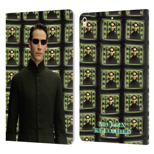 The Matrix Reloaded Key Art Neo 2 Leather Book Wallet Case Cover For Apple iPad Pro 10.5 (2017)