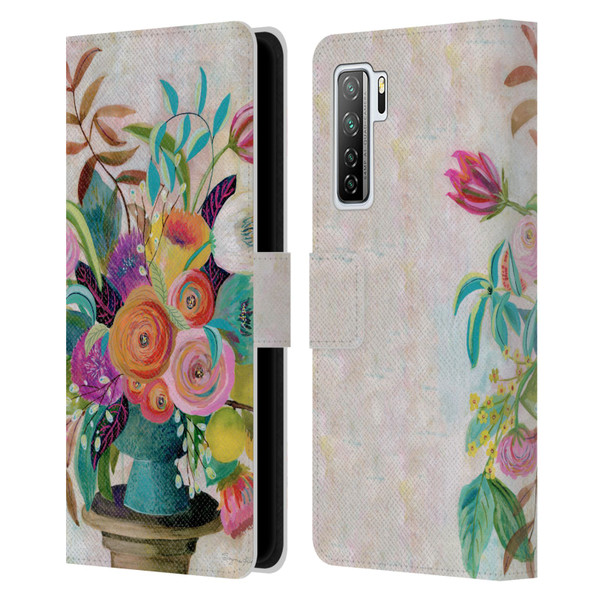 Suzanne Allard Floral Graphics Charleston Glory Leather Book Wallet Case Cover For Huawei Nova 7 SE/P40 Lite 5G