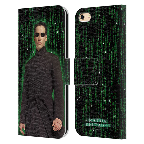 The Matrix Reloaded Key Art Neo 1 Leather Book Wallet Case Cover For Apple iPhone 6 / iPhone 6s