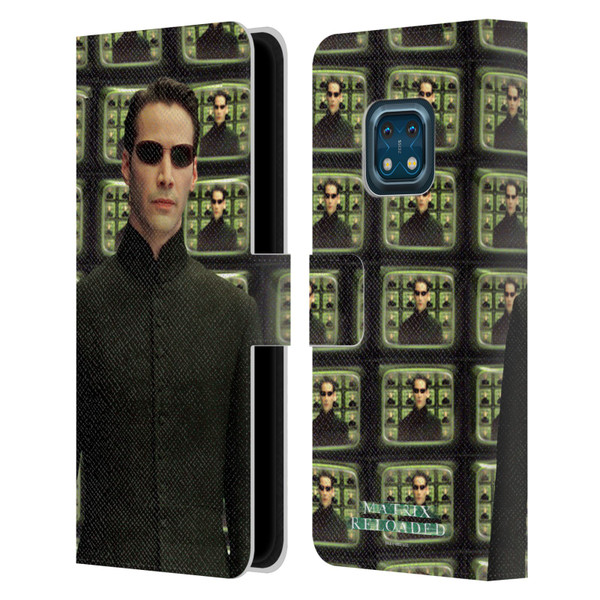 The Matrix Reloaded Key Art Neo 2 Leather Book Wallet Case Cover For Nokia XR20