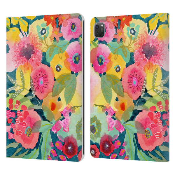 Suzanne Allard Floral Graphics Delightful Leather Book Wallet Case Cover For Apple iPad Pro 11 2020 / 2021 / 2022