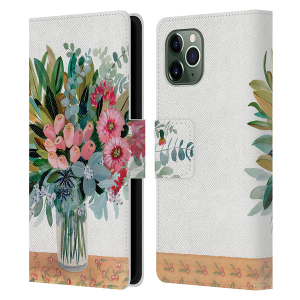 Suzanne Allard Floral Graphics Magnolia Surrender Leather Book Wallet Case Cover For Apple iPhone 11 Pro