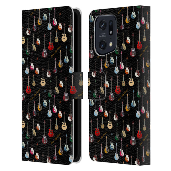 Brian May Iconic Guitar Leather Book Wallet Case Cover For OPPO Find X5 Pro