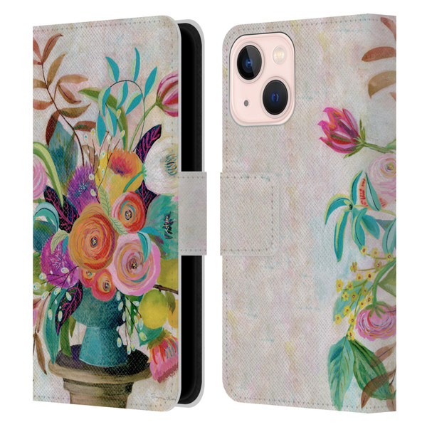 Suzanne Allard Floral Graphics Charleston Glory Leather Book Wallet Case Cover For Apple iPhone 13 Mini