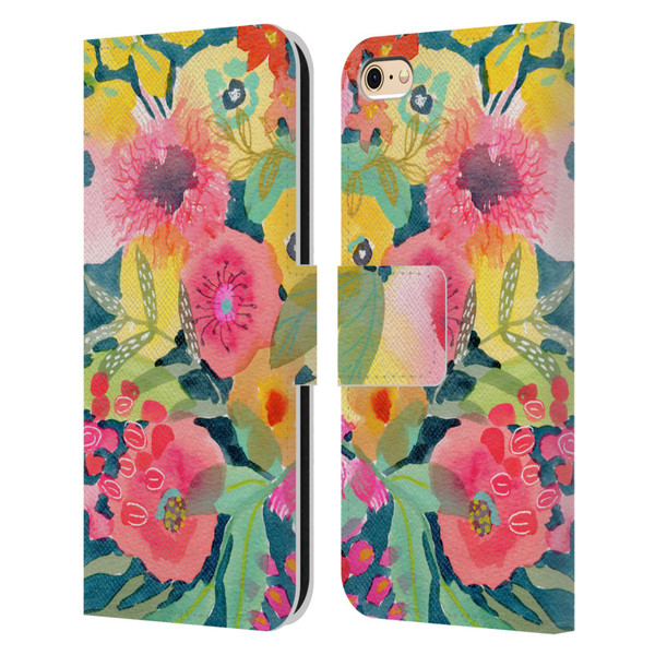 Suzanne Allard Floral Graphics Delightful Leather Book Wallet Case Cover For Apple iPhone 6 / iPhone 6s