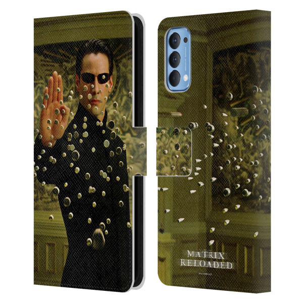 The Matrix Reloaded Key Art Neo 3 Leather Book Wallet Case Cover For OPPO Reno 4 5G