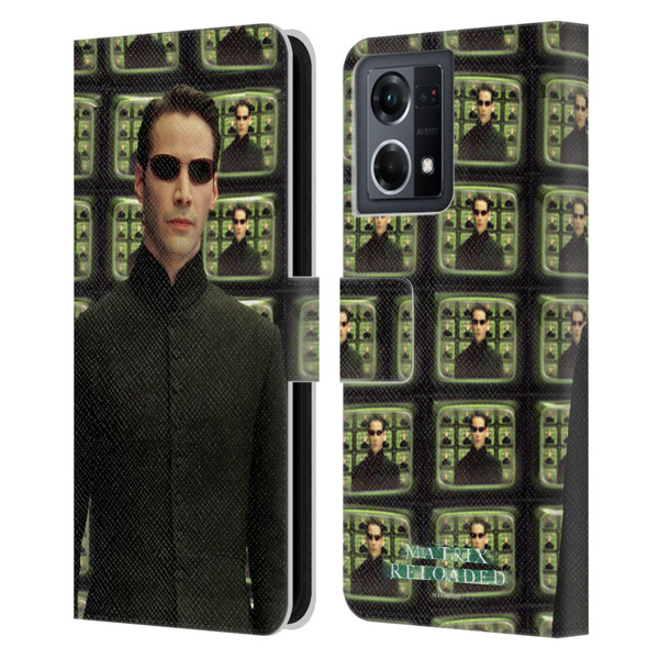 The Matrix Reloaded Key Art Neo 2 Leather Book Wallet Case Cover For OPPO Reno8 4G