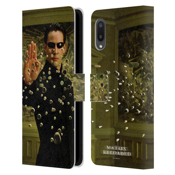 The Matrix Reloaded Key Art Neo 3 Leather Book Wallet Case Cover For Samsung Galaxy A02/M02 (2021)