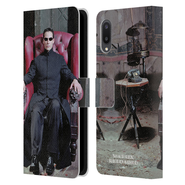 The Matrix Reloaded Key Art Neo 4 Leather Book Wallet Case Cover For Samsung Galaxy A02/M02 (2021)