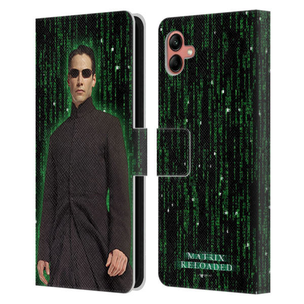 The Matrix Reloaded Key Art Neo 1 Leather Book Wallet Case Cover For Samsung Galaxy A04 (2022)
