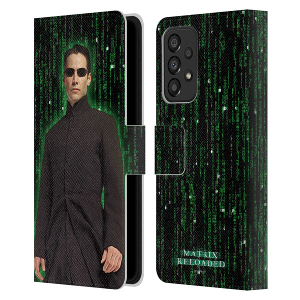 The Matrix Reloaded Key Art Neo 1 Leather Book Wallet Case Cover For Samsung Galaxy A33 5G (2022)