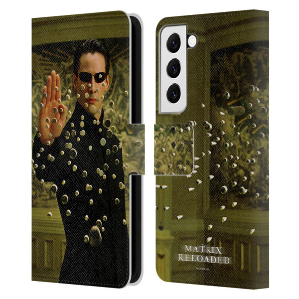 The Matrix Reloaded Key Art Neo 3 Leather Book Wallet Case Cover For Samsung Galaxy S22 5G