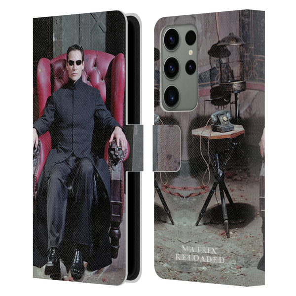The Matrix Reloaded Key Art Neo 4 Leather Book Wallet Case Cover For Samsung Galaxy S23 Ultra 5G