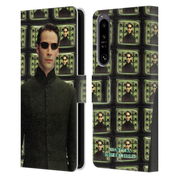 The Matrix Reloaded Key Art Neo 2 Leather Book Wallet Case Cover For Sony Xperia 1 IV