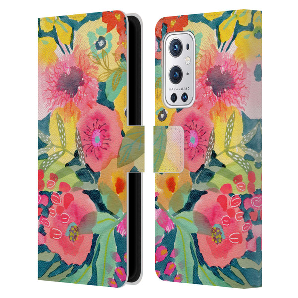 Suzanne Allard Floral Graphics Delightful Leather Book Wallet Case Cover For OnePlus 9 Pro