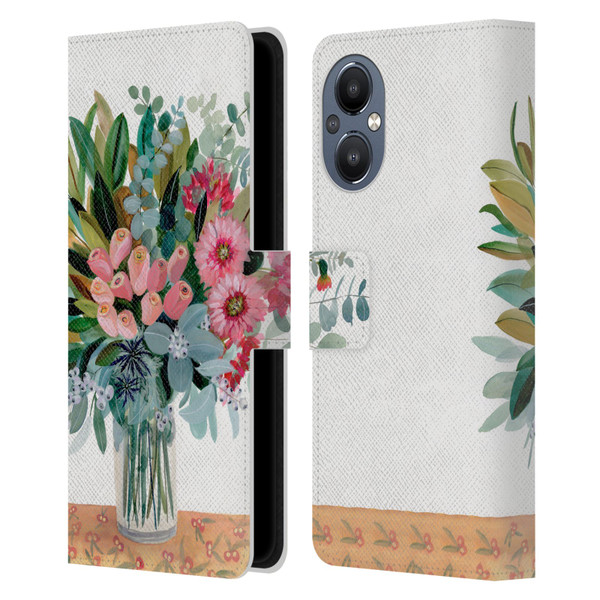 Suzanne Allard Floral Graphics Magnolia Surrender Leather Book Wallet Case Cover For OnePlus Nord N20 5G