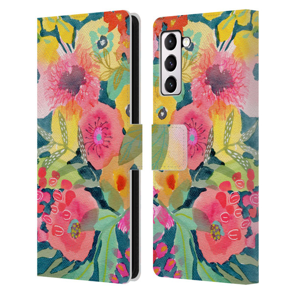 Suzanne Allard Floral Graphics Delightful Leather Book Wallet Case Cover For Samsung Galaxy S21+ 5G