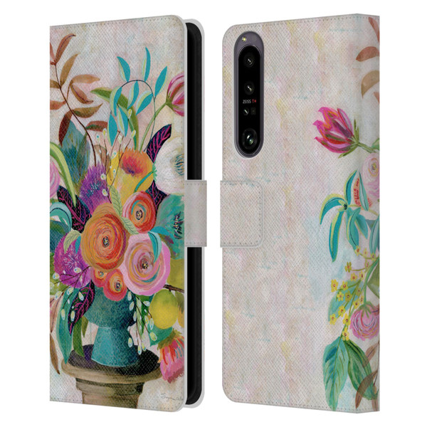 Suzanne Allard Floral Graphics Charleston Glory Leather Book Wallet Case Cover For Sony Xperia 1 IV