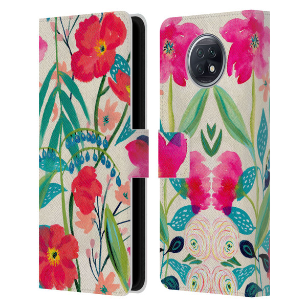 Suzanne Allard Floral Graphics Garden Party Leather Book Wallet Case Cover For Xiaomi Redmi Note 9T 5G