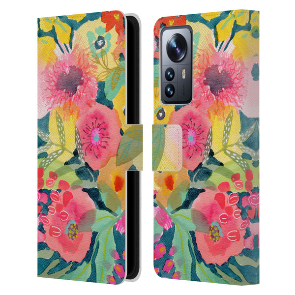 Suzanne Allard Floral Graphics Delightful Leather Book Wallet Case Cover For Xiaomi 12 Pro