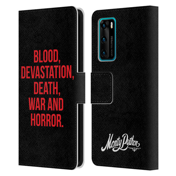 Monty Python Key Art Blood Devastation Death War And Horror Leather Book Wallet Case Cover For Huawei P40 5G
