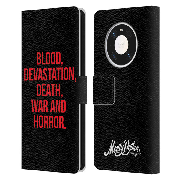 Monty Python Key Art Blood Devastation Death War And Horror Leather Book Wallet Case Cover For Huawei Mate 40 Pro 5G