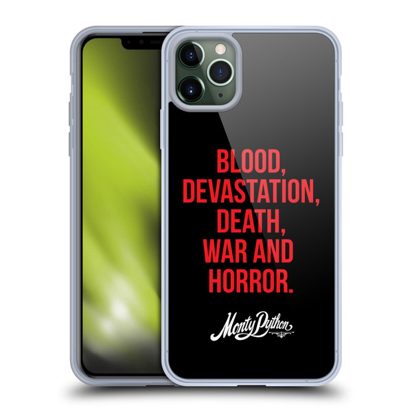 Monty Python Key Art Blood Devastation Death War And Horror Soft Gel Case for Apple iPhone 11 Pro Max