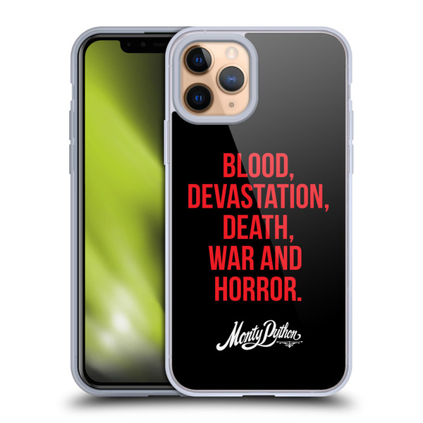 Monty Python Key Art Blood Devastation Death War And Horror Soft Gel Case for Apple iPhone 11 Pro