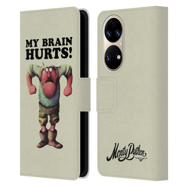 Monty Python Key Art My Brain Hurts Leather Book Wallet Case Cover For Huawei P50