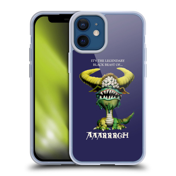 Monty Python Key Art Black Beast Of Aaarrrgh Soft Gel Case for Apple iPhone 12 Mini