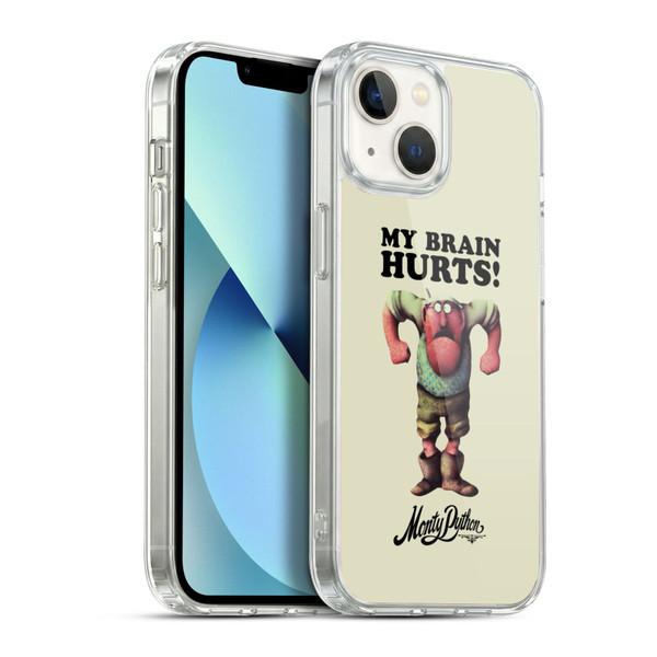 Monty Python Key Art My Brain Hurts Soft Gel Case for Apple iPhone 13