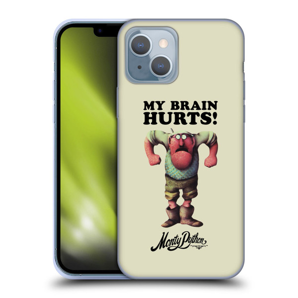 Monty Python Key Art My Brain Hurts Soft Gel Case for Apple iPhone 14