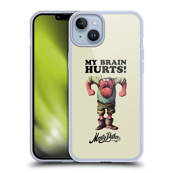 Monty Python Key Art My Brain Hurts Soft Gel Case for Apple iPhone 14 Plus