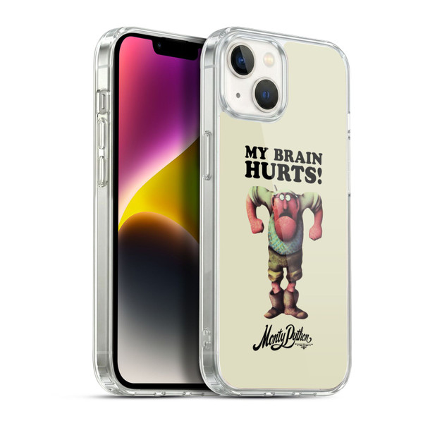 Monty Python Key Art My Brain Hurts Soft Gel Case for Apple iPhone 14 Plus & MagSafe