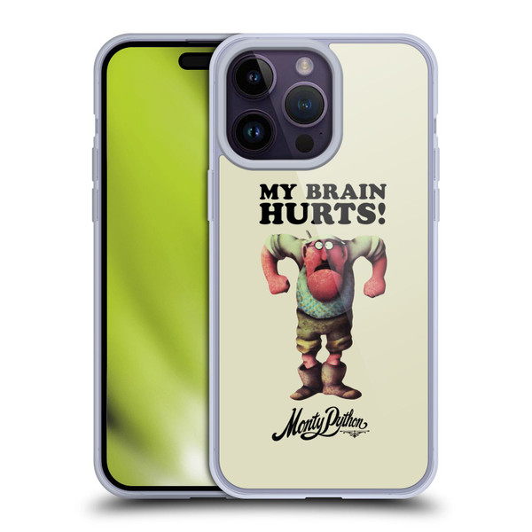 Monty Python Key Art My Brain Hurts Soft Gel Case for Apple iPhone 14 Pro Max