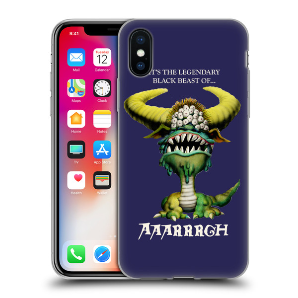 Monty Python Key Art Black Beast Of Aaarrrgh Soft Gel Case for Apple iPhone X / iPhone XS